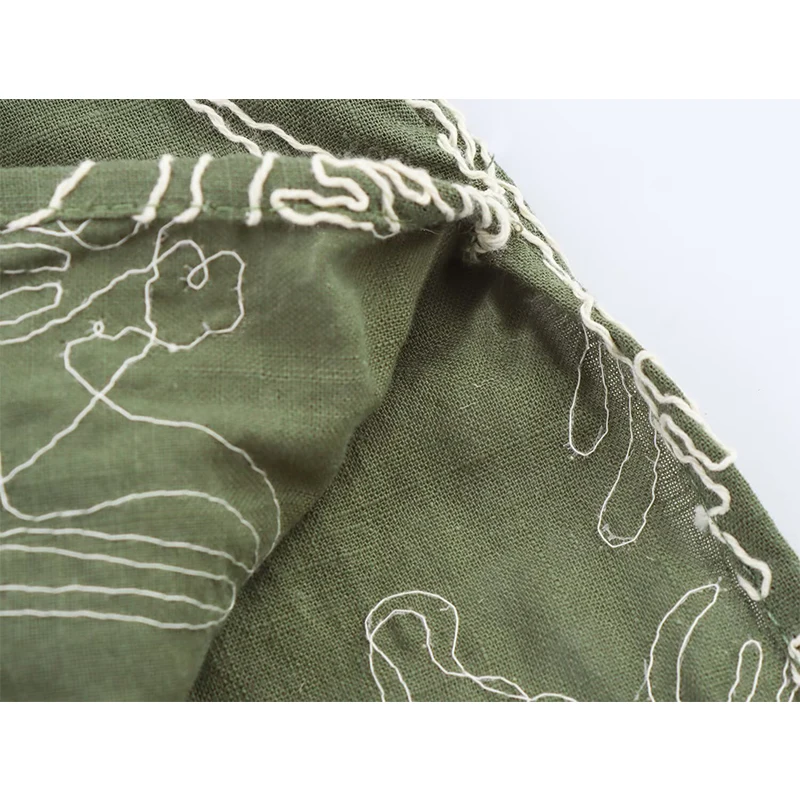 YENKYE Guipure Patchwork Mouw Borduren Shirt Vrouwen Revers Kraag Voorste Knop Casual Losse Blouse Streetwear Dame Shirts