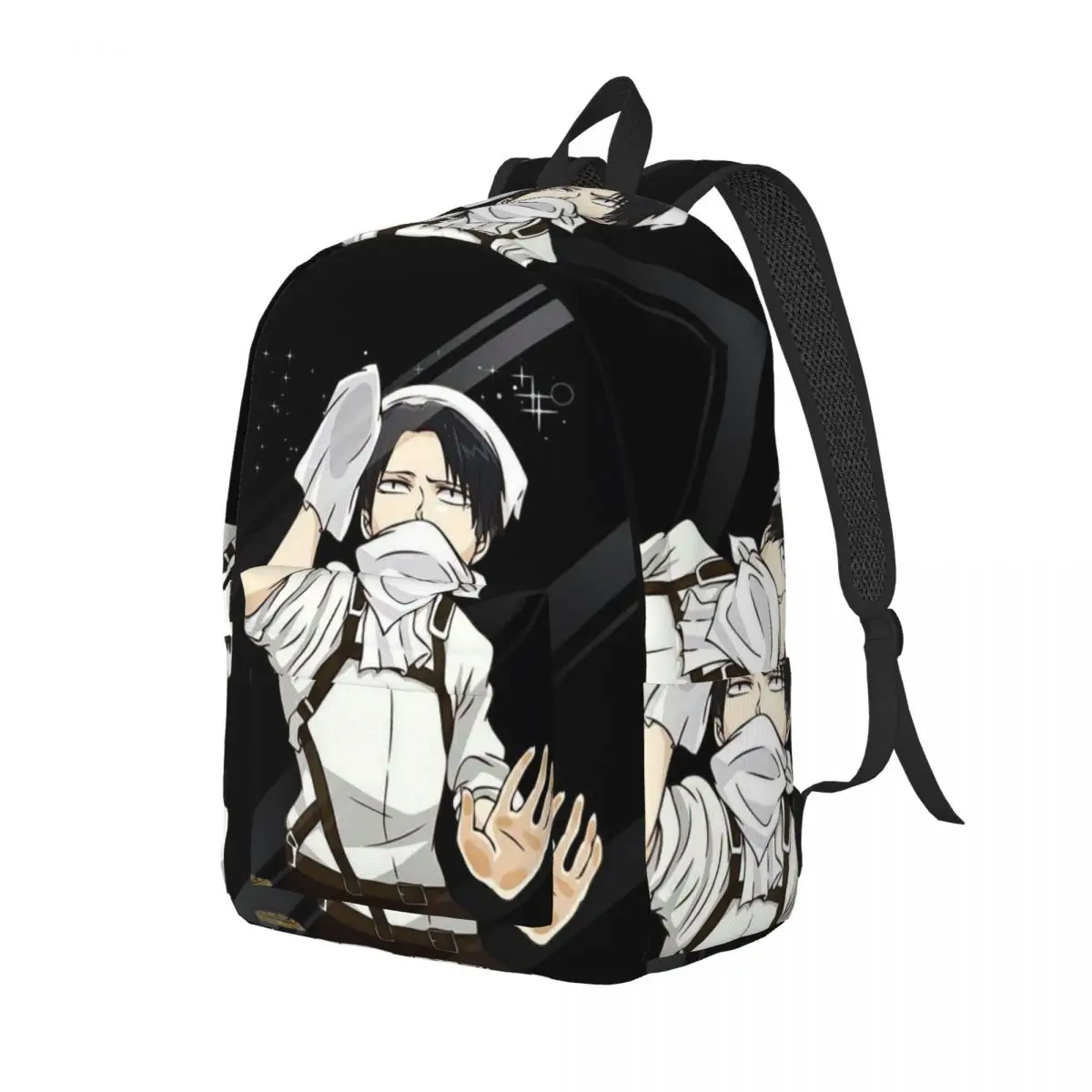 Levi Ackerman Attack On Titan Student Backpack School Bag Hiking Travel Daypack for Boys Girls Fashion Bookbag Shoulder Bags