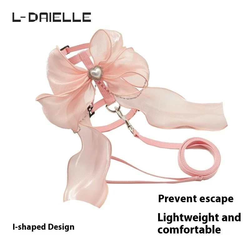 

LDAIELLE сказочный тяговый поводок для кошек, анти-Escape, ценный бантик для кошки I-образной формы, уличная шлейка для собак, товары для домашних животных, аксессуары для щенков