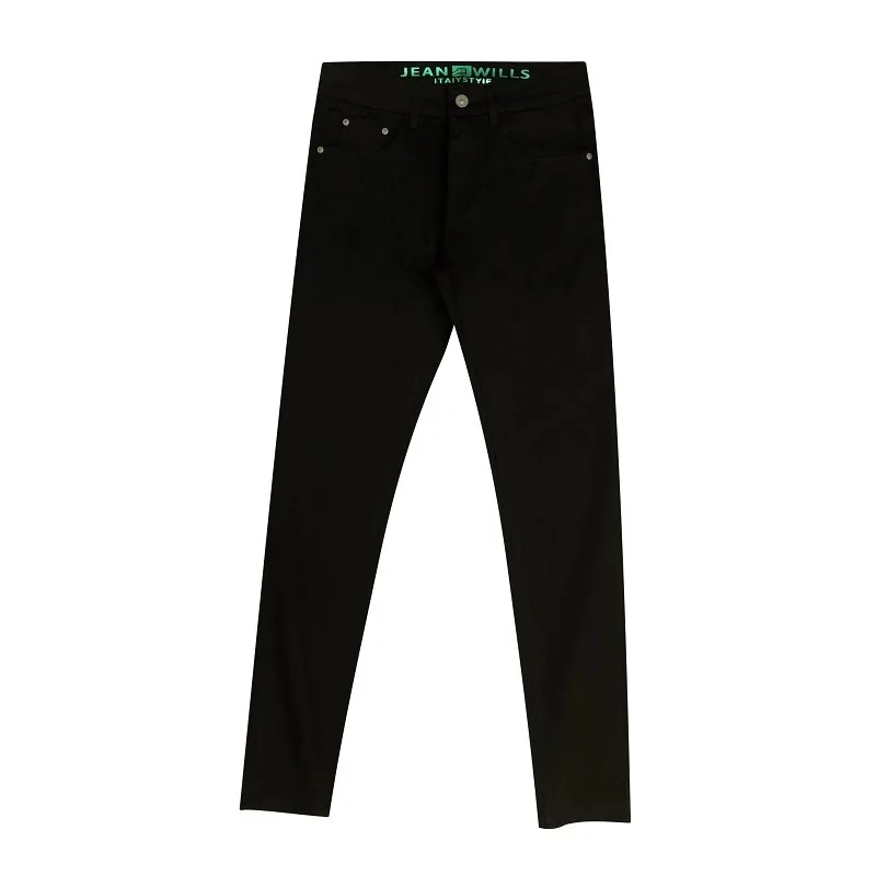 Pure Black Jeans Men's 2024 Spring and Summer Versatile Simple Stretch Slim Fit Business Office Men's Trousers