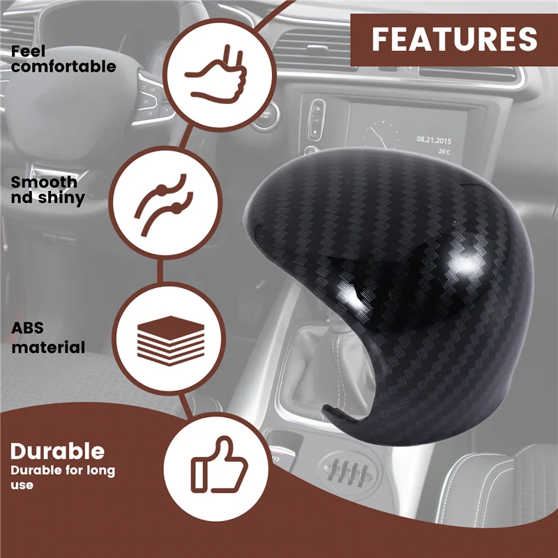 

For Toyota CHR C-HR 16-19 Carbon Fiber Shift Knobs Shift Lever Gear Shift Decorate Cover Trim