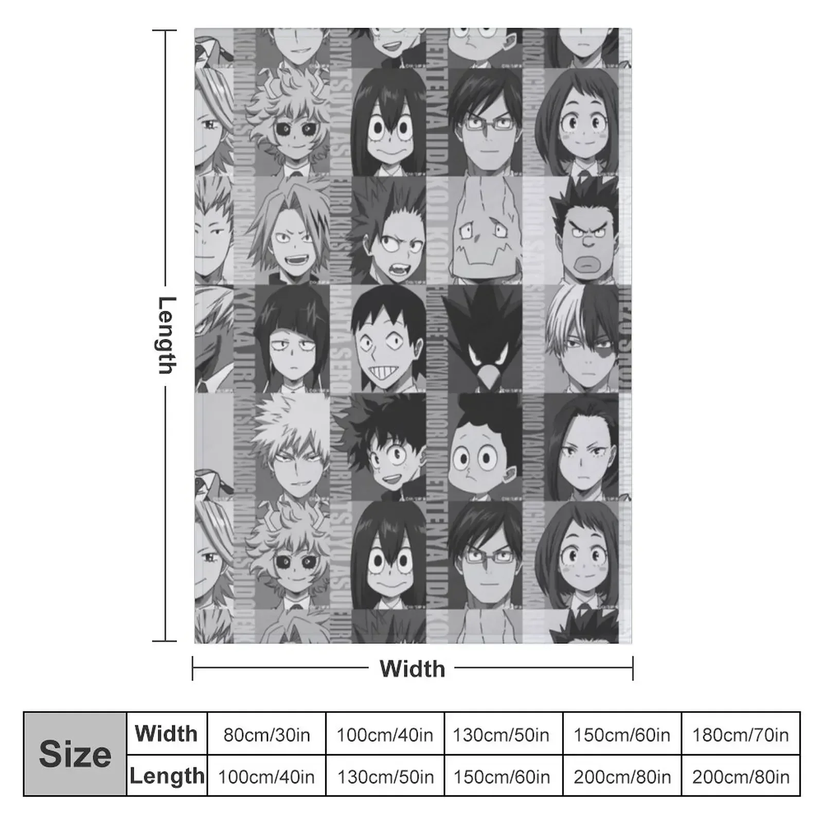 Class 1-A Throw Blanket manga cosplay anime Thins Thin Sofas Kid'S Blankets