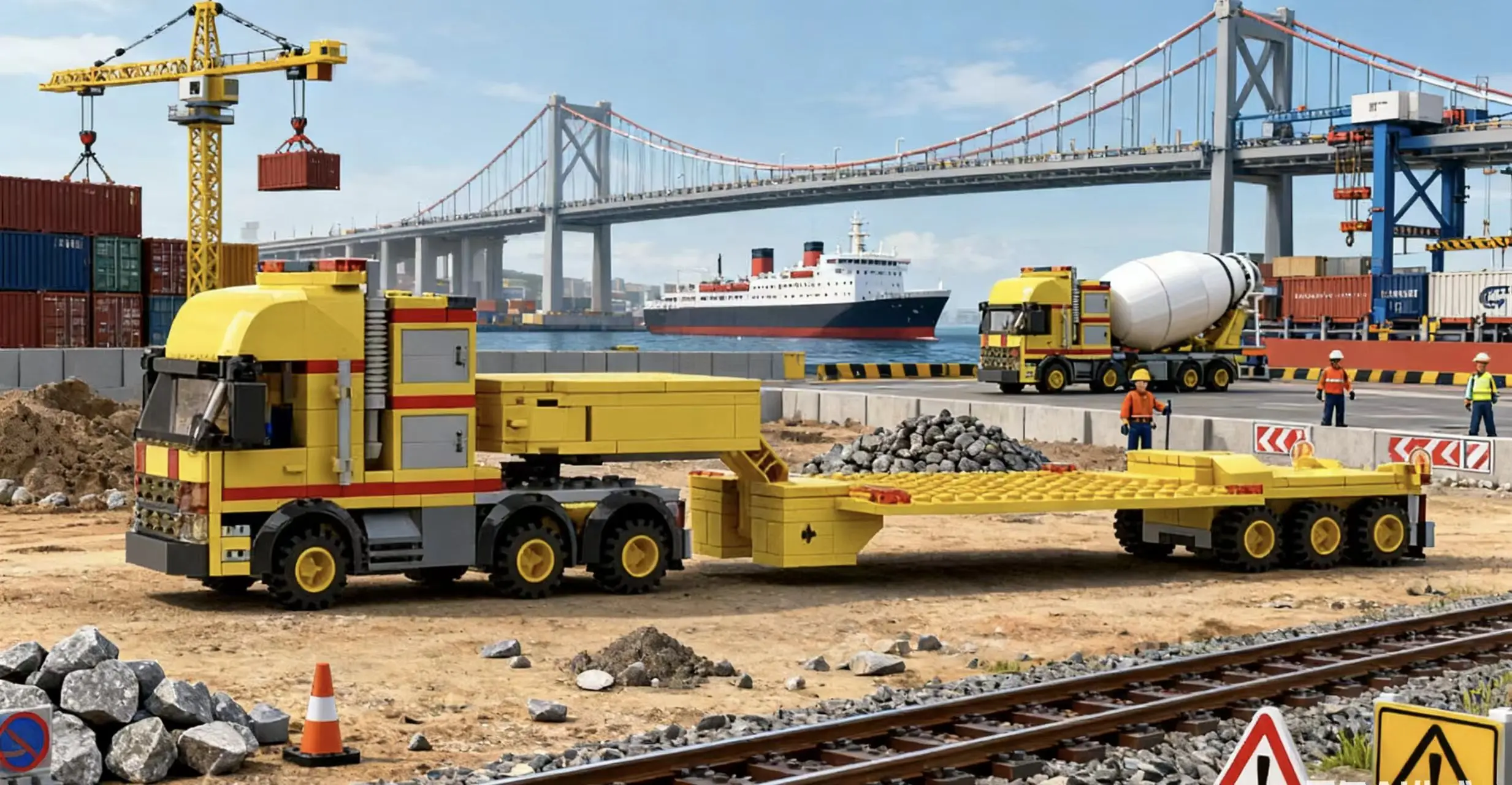 MOC-118217 City Heavy Transport 313 Electronic Drawing Blocks for Children's Christmas and Birthday Gifts