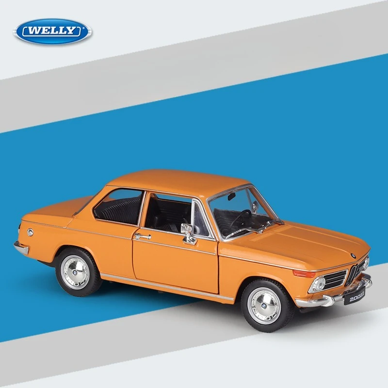 WELLY Simulatie 1:24 BMW 2002Ti Gegoten Legering Model Auto Speelgoed Collectible Ornament Miniatuur Voiture Vriendje Verjaardagscadeau