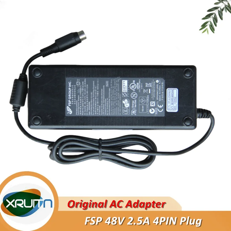 Genuine FSP FSP120-AFB AC Switching Power Adapter 48V 2.5A 120W 4PIN Original Power Supply Adaptor Charger