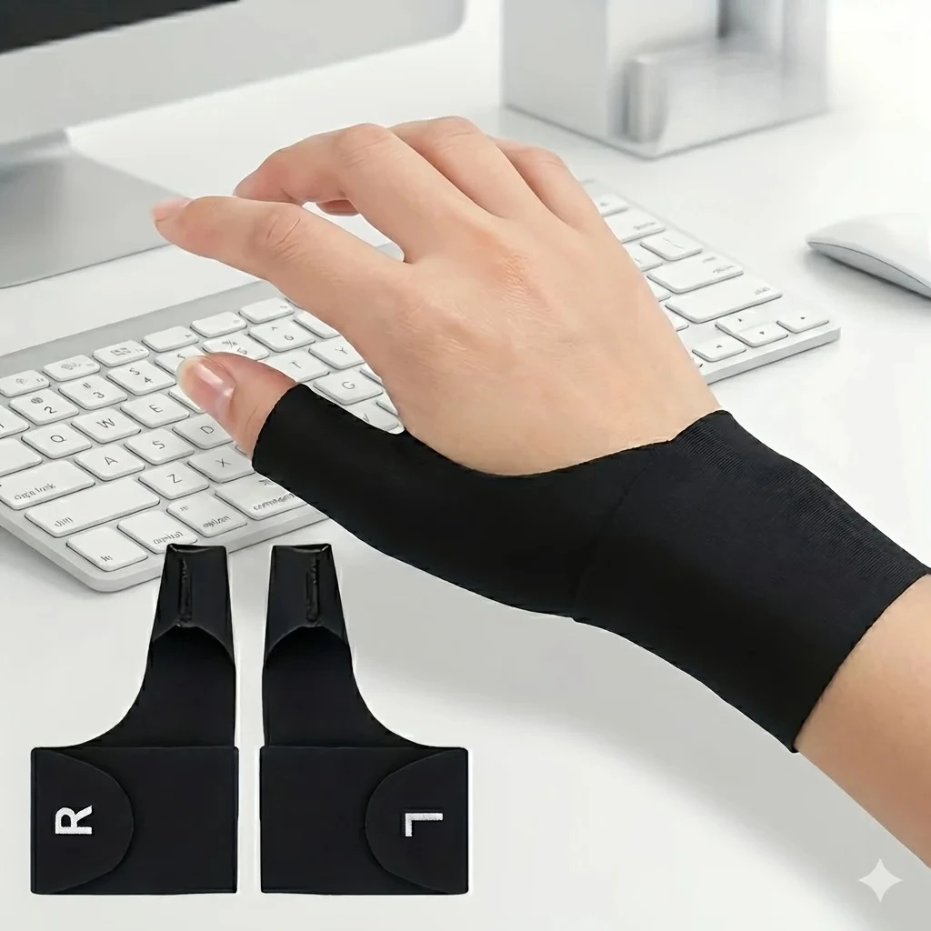 Bracelet de poignet réglable et respirant avec stabilisateur de pouce - Support ergonomique pour la saisie, les tâches répétitives/conception antidérapante