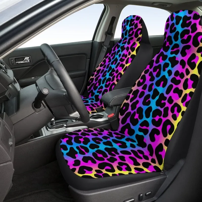 

Universal Colorful Stripes Car Seat Covers Fashion Printed Leopard Print Car Seat Protector Cover Auto Interior Styling Cushion