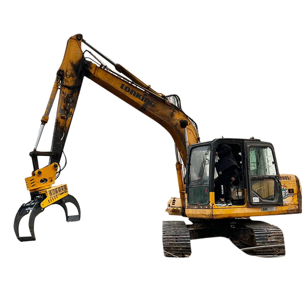 

Excavator Wood Gripper Grab Bucket Saw with Clamping Cylinder, Grab Bucket Saw, Wood Cutting, Tree Grab Bucket