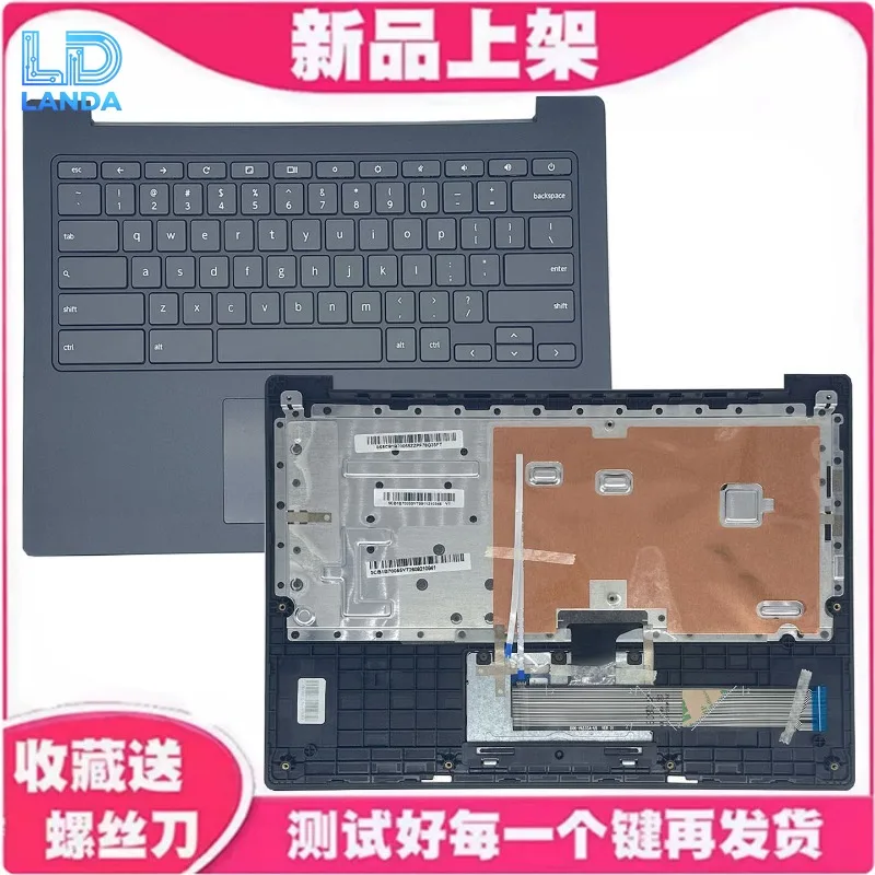 Keyboard With C-Shell Assembly Palm Rest Touchpad Replacement For 14-inch Chromebook S330, Durable Full Set Keyboard Kit Easy In