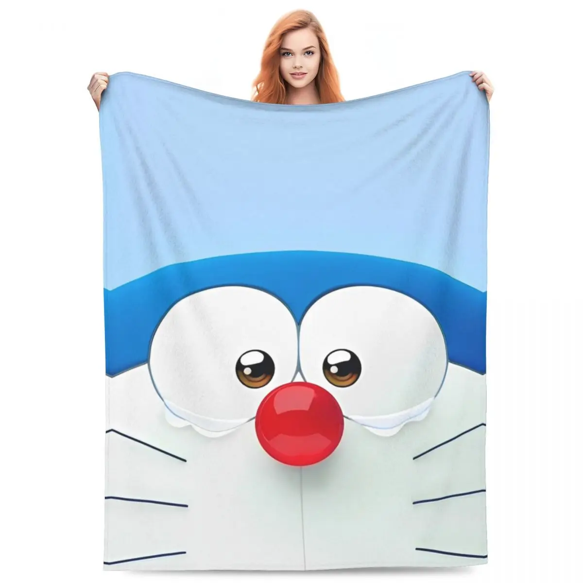 Cartoon Movie D-Doraemons Flannel Blanket Custom Throw Blanket for Home Hotel Sofa 200x150cm Bedspread