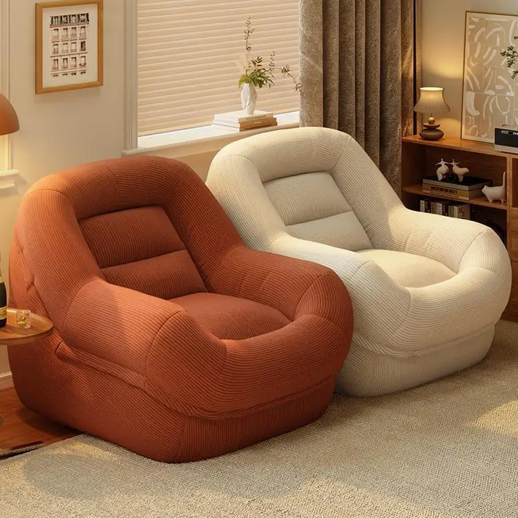 Lazy Sofa Chair With Footrest Single Small Sofa For Bedroom Living Room Balcony Relax