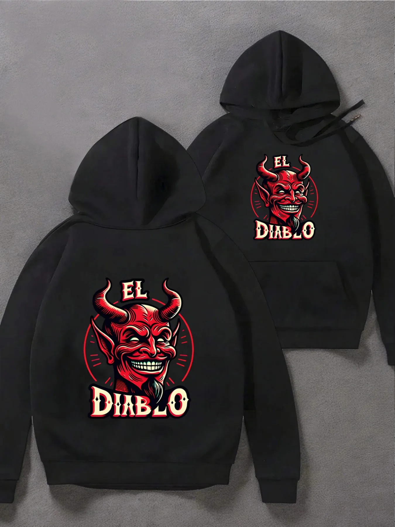 

Gothic Graphic Print Autumn and Winter Men's and Women's Hoodies Casual Loose Outdoor Street Sports Training Brand Fashion Trend