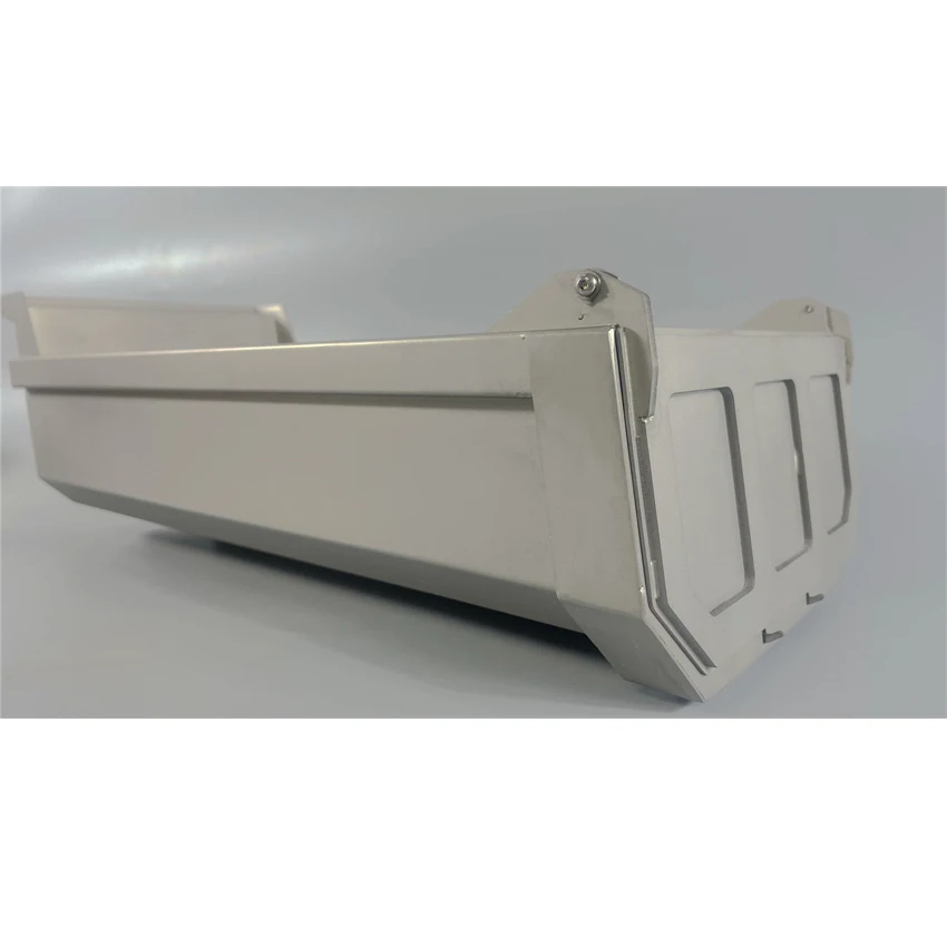 Metal 6*6 Sandblasting U Cargo Bucket 304 Stainless Steel Mud Head U Bucket for 1/14 Tamiya RC Truck Trailer Tipper Car Part
