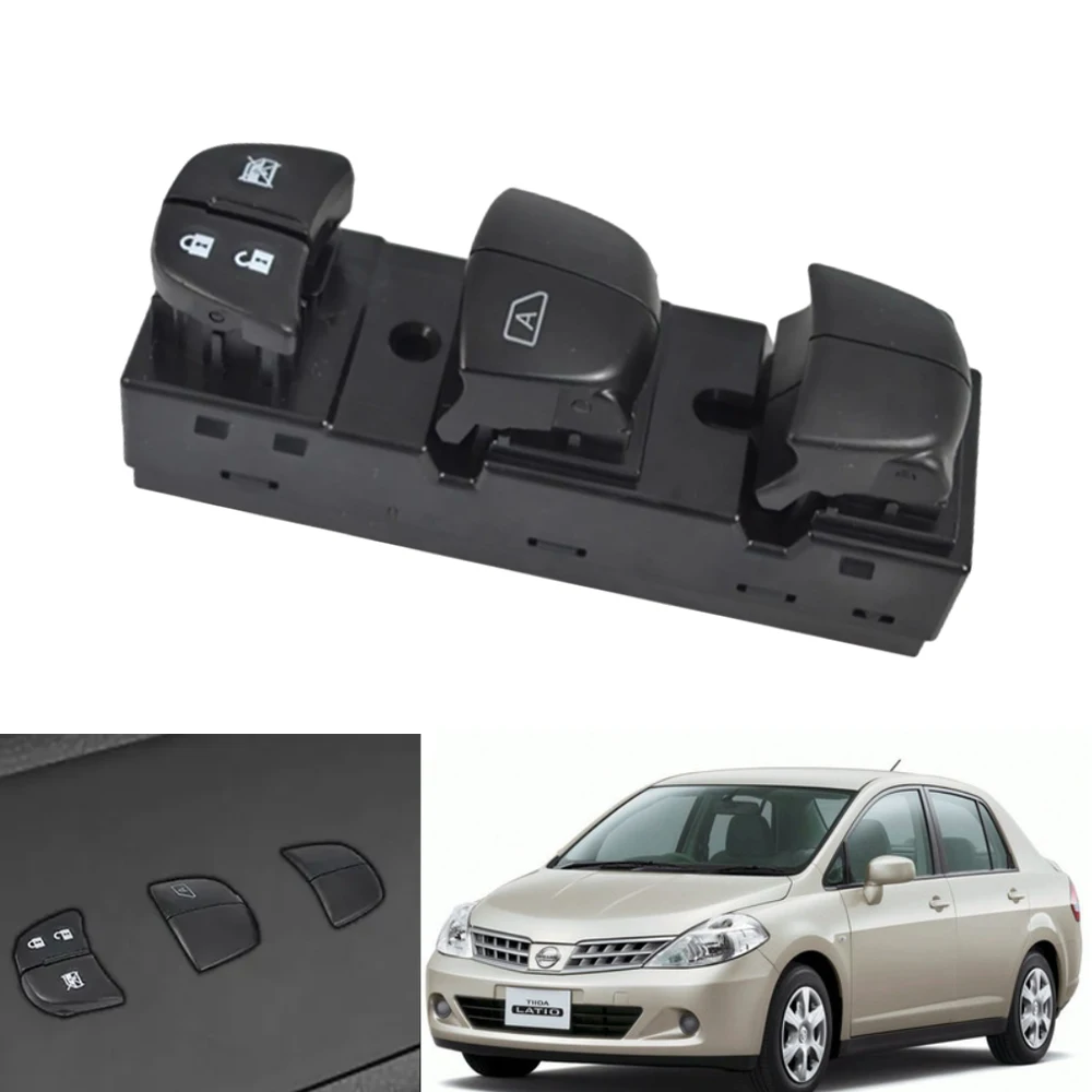 

For Nissan Tiida Front Right Driver Side Power Window Lifter Switch With 19 Pins 25401-4JG0A Car Accessories