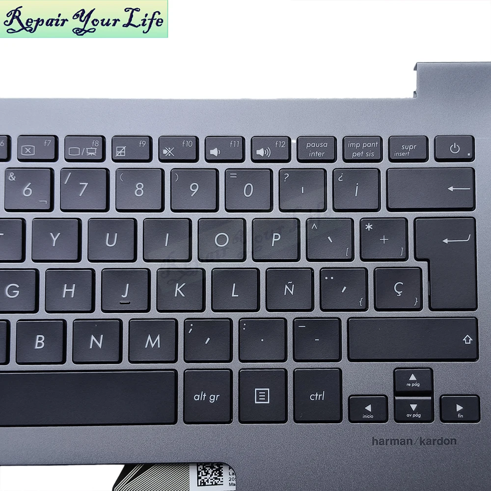 AZERTY French Spanish RU Backlit Keyboard Palmrest For ASUS Zenbook UX430 UX430UA UX430UN UX430U Russian Teclado 0KNB0-2627RU00