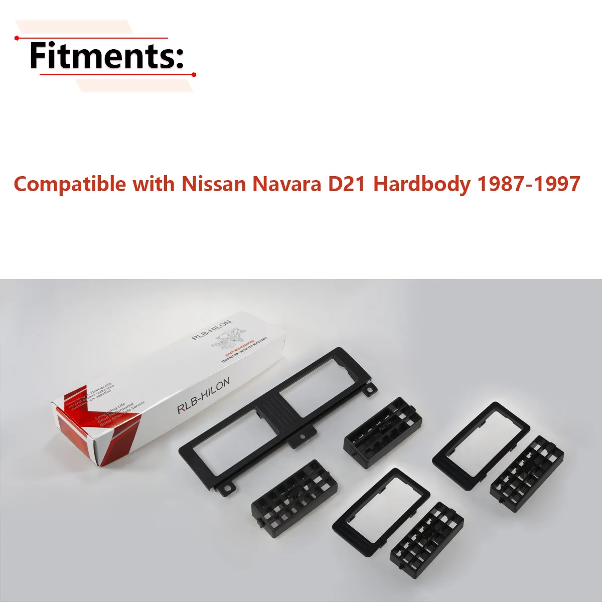 Dashboard AC Air Condition Heater Vent Grille Outlet Panel Louver Set For Nissan Navara D21 Hardbody Pickup 1986-1997 Auto Parts