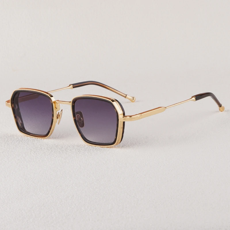 

cillian John Classical Alloy Square Sunglasses for Men and Women Gradient Handmade in France UV400 CILLIAN Eyeglasses with Case