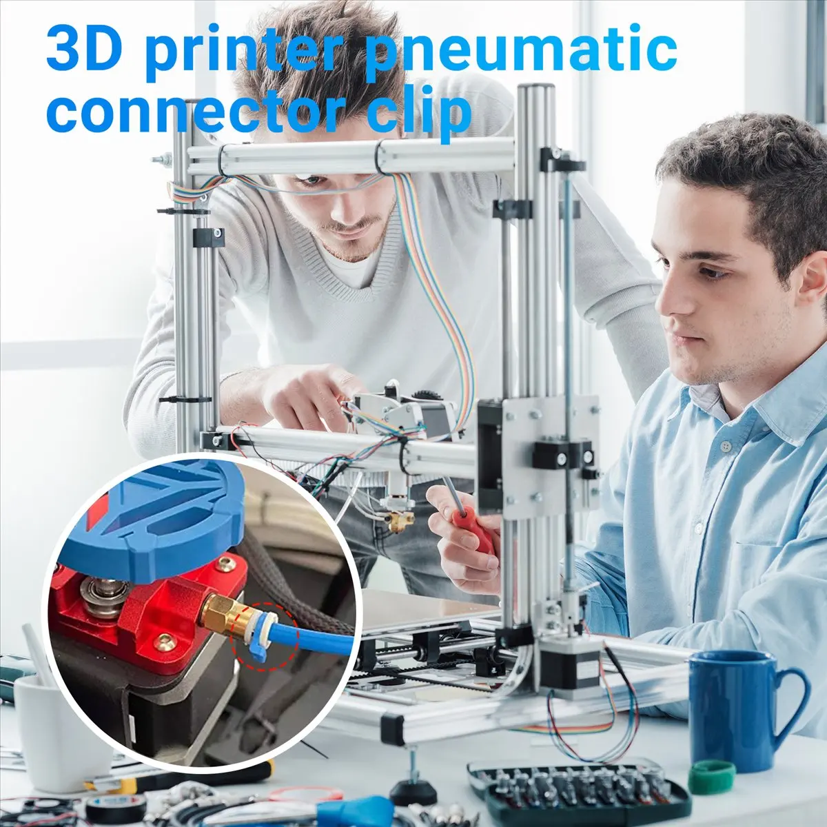 AAAE 3D Printer Pneumatic Connector Clip Is Suitable for PC4-01, PC4-M6, KJH04-M6, PC4-M5 Pneumatic Connector(20 Pcs)