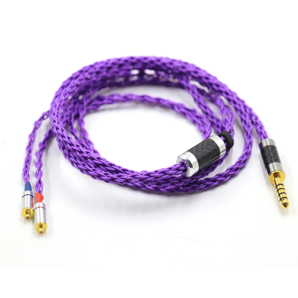 Haldane rolandpurple occ único cristal prata mmcx cabo para se315 se535 se846 fones de ouvido cabos cabo