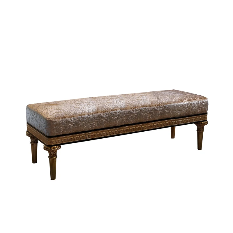 !@Customized  European Style Bedroom Furniture Black Velvet King Size Soft Bed Classic Antique Solid Wood Luxury Bedroom Set 202