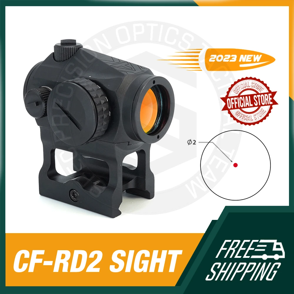 

NEW 2023Ver. Optics CF-RD2 Red Dot Sight Gen II- 2 MOA Dot CF-RD2 With lower 1/3 co-witness mount