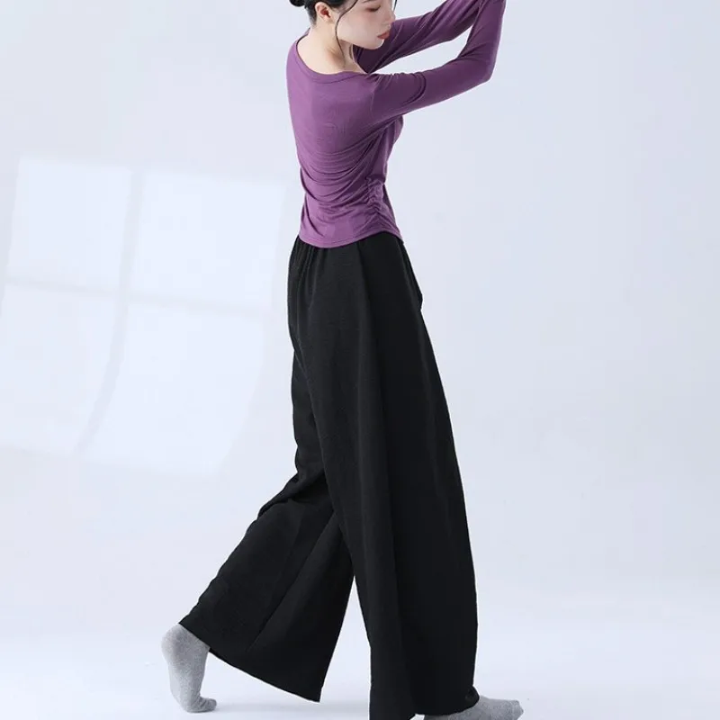 

Classical dance loose and elegant wide-leg pants modern dance practice clothes adult Chinese dance performance clothes