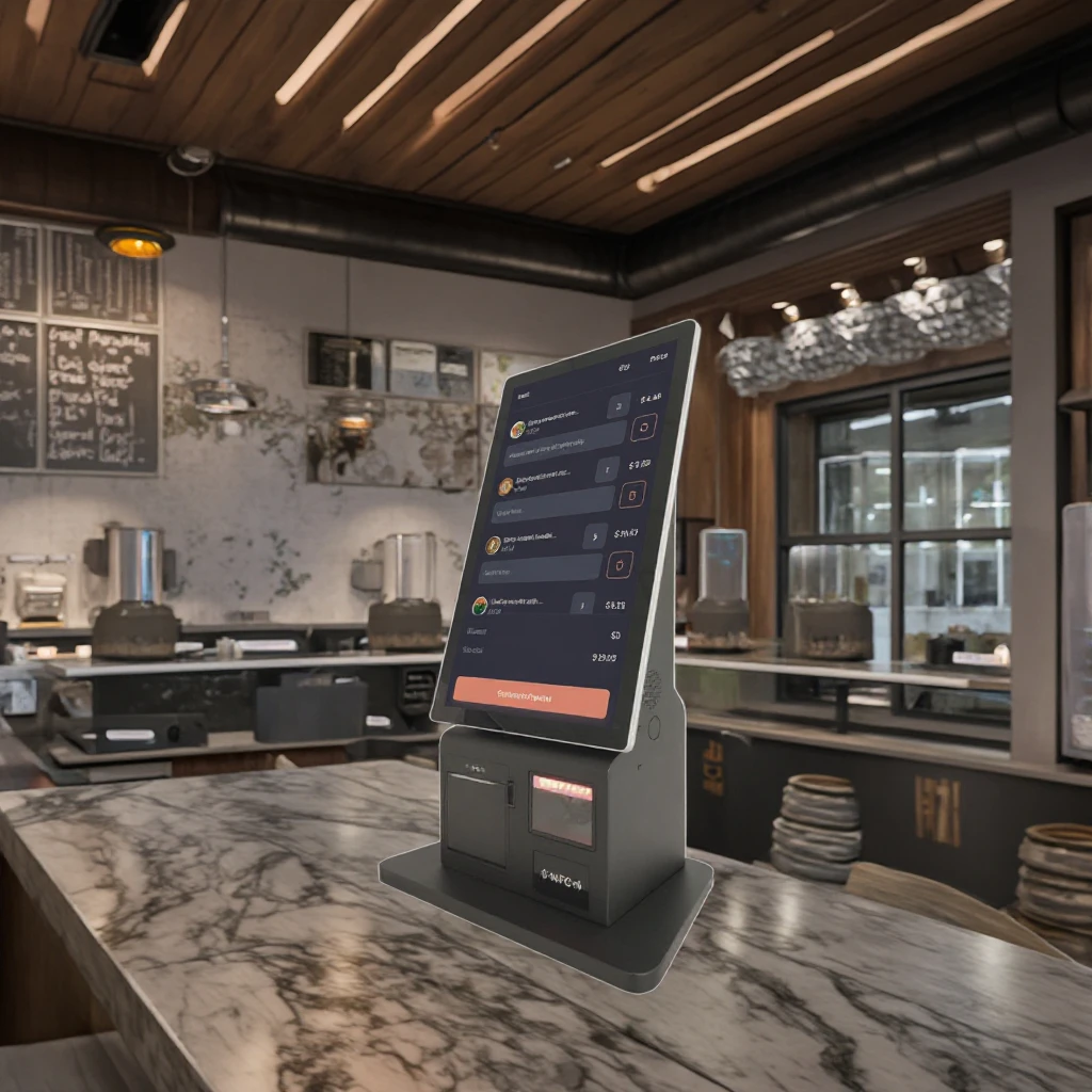 أندرويد 13 \ ويندوز 11 الوجبات السريعة شاشة تعمل باللمس الفحص الذاتي الخدمة الذاتية عداد الدفع المطاعم كشك الطلب الذاتي