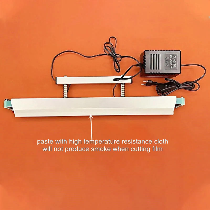 Wallepac 500Mm Impulse Sealer Manual Heat Sealer for Plastic Bags Pof Film Shrink Wrap Manual Handheld Sealing Machine
