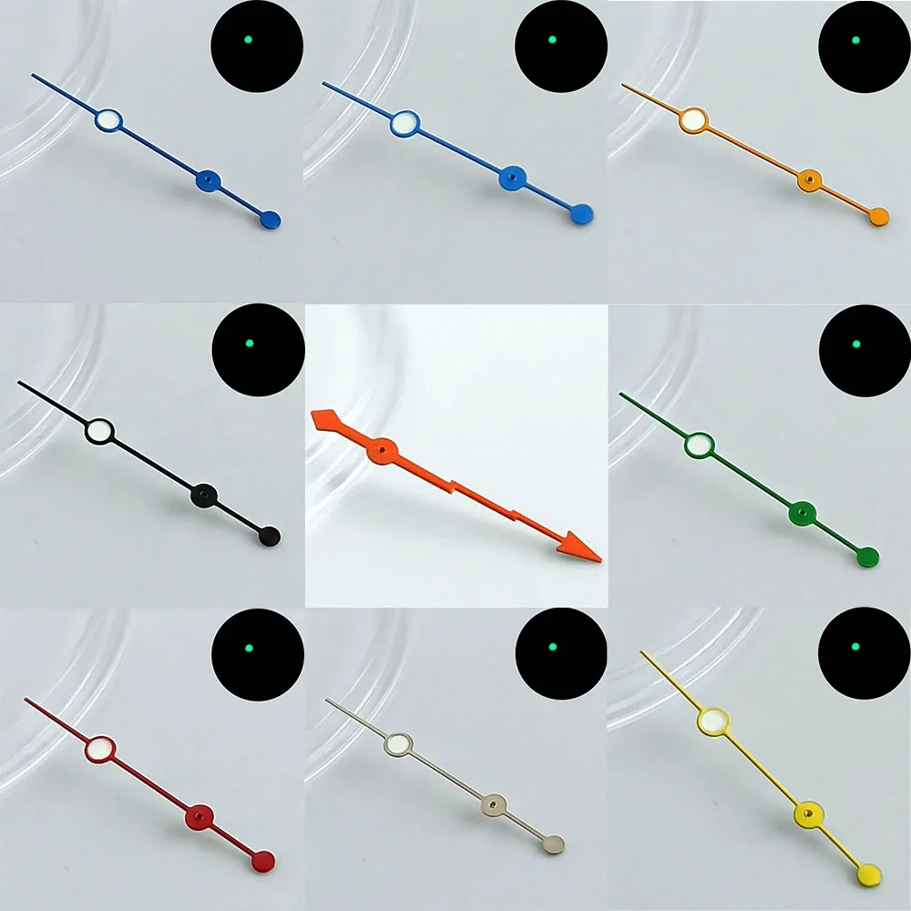 مؤشر الساعة أخضر مضيء مناسب NH34 NH 35 NH36 ساعة يد تعمل بالحركة ساعة مجددة مخصصة من جهة ثانية #2