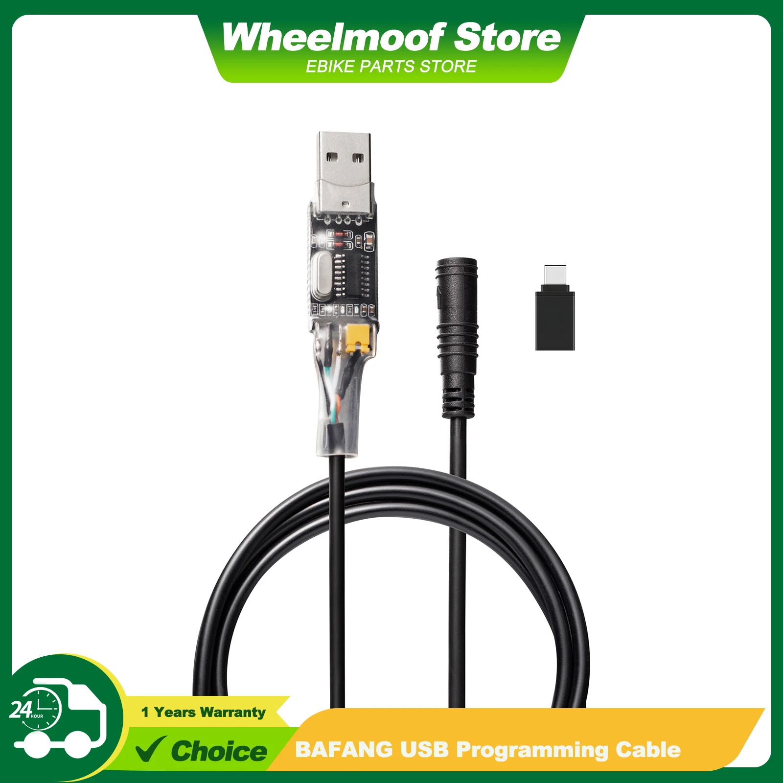 USB Programming Cable for BAFANG BBS Series Mid Drive Motor Kit - FREE TYPE-C OTG Adapter Support Android Mobile SPEEED APP