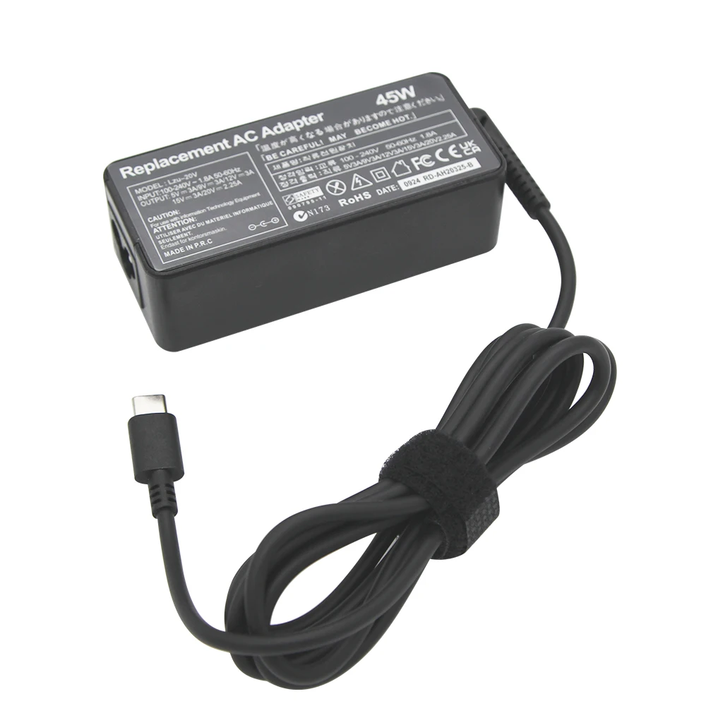 20V 2.25A 45W ประเภท USB C สําหรับ Lenovo AC แล็ปท็อปชาร์จ Chromebook c330 00HM666 Series ThinkPad T480 โยคะ 720S-13IKB 720S-13ARR