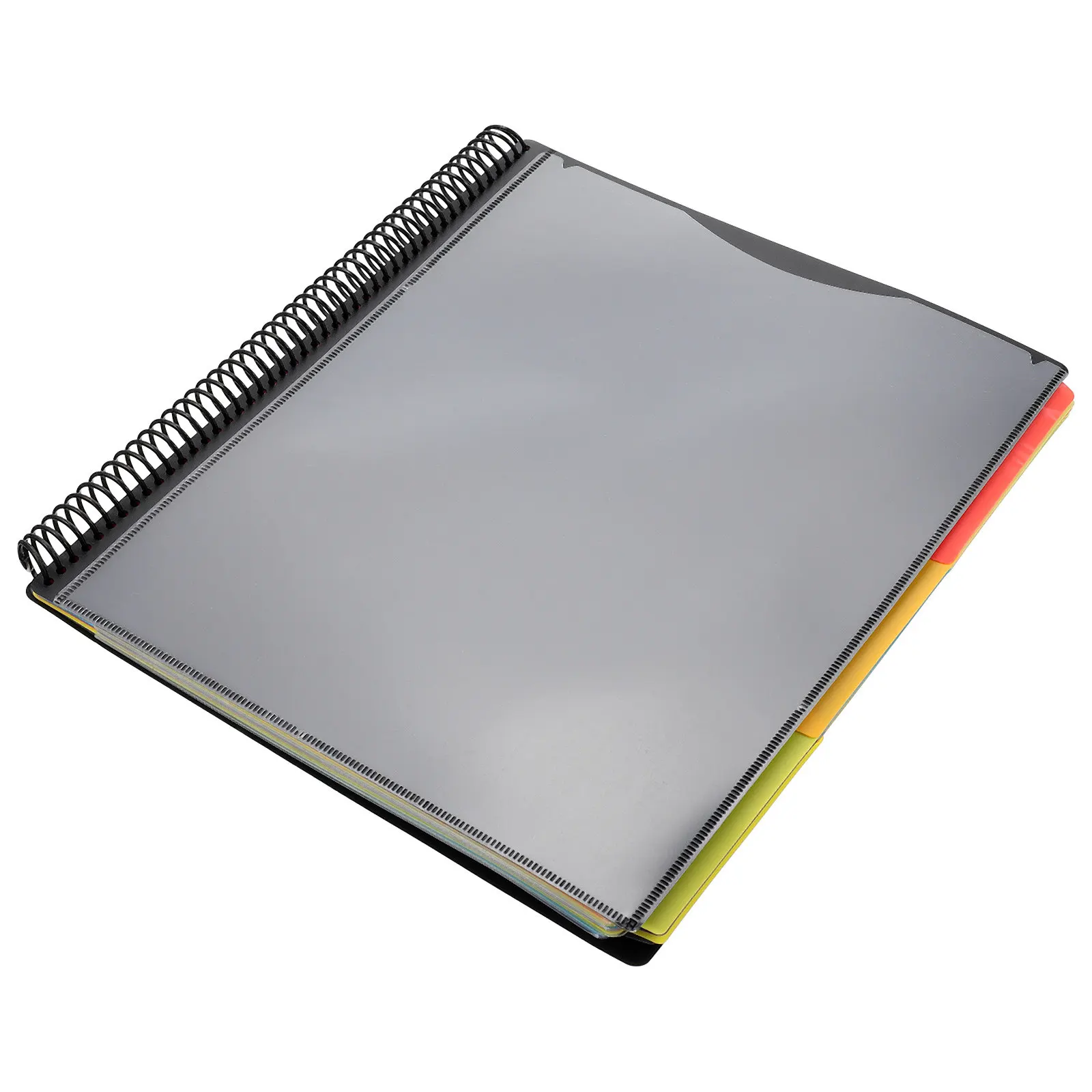 

Coil Design File Pocket Folder Heavy Duty Plastic Document Organizer for Exam Papers Office Supplies Household Files Storage