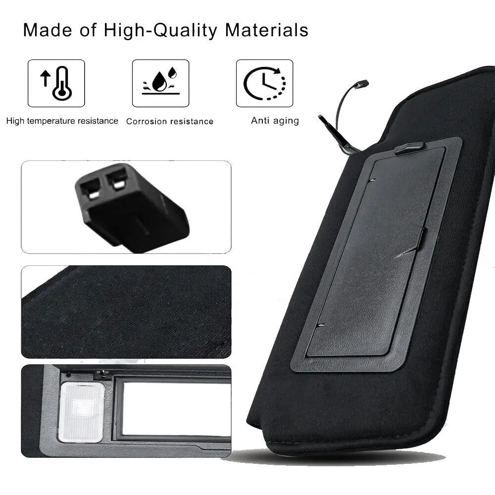 زوج جديد من أقنعة الشمس مع مرآة زينة وإضاءة LED لـ 84-96 تشيفي كورفيت C4 5.7L