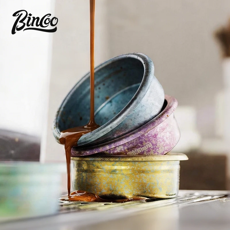 Bincoo Pure Titanium Precision Filter Basket 58.5mm Espresso Extraction Portafilter Accessory for Home Barista