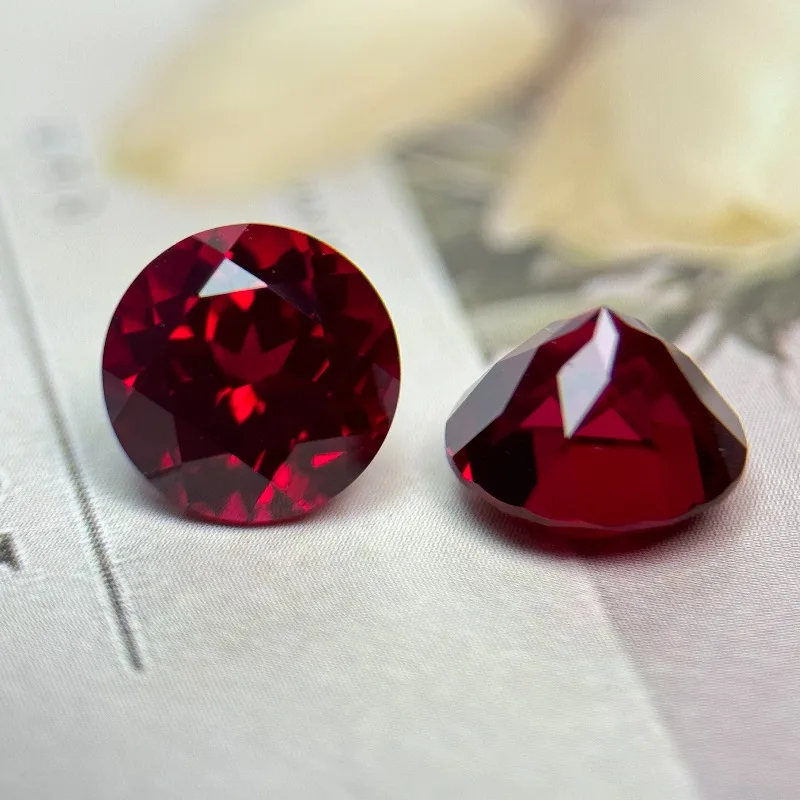 

Lab Grown Ruby Pigeon Blood Red Round Cut Multi-color Gems for Jewelry Setting&Custom Design Selectable AGL Certificate