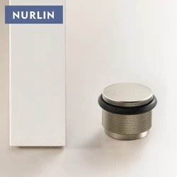 Nurlin Brass Stable New Knurled Door Stopper Gates Adjustable Stop 3cm Height Suitable For Installing Wooden And Cement Flooring