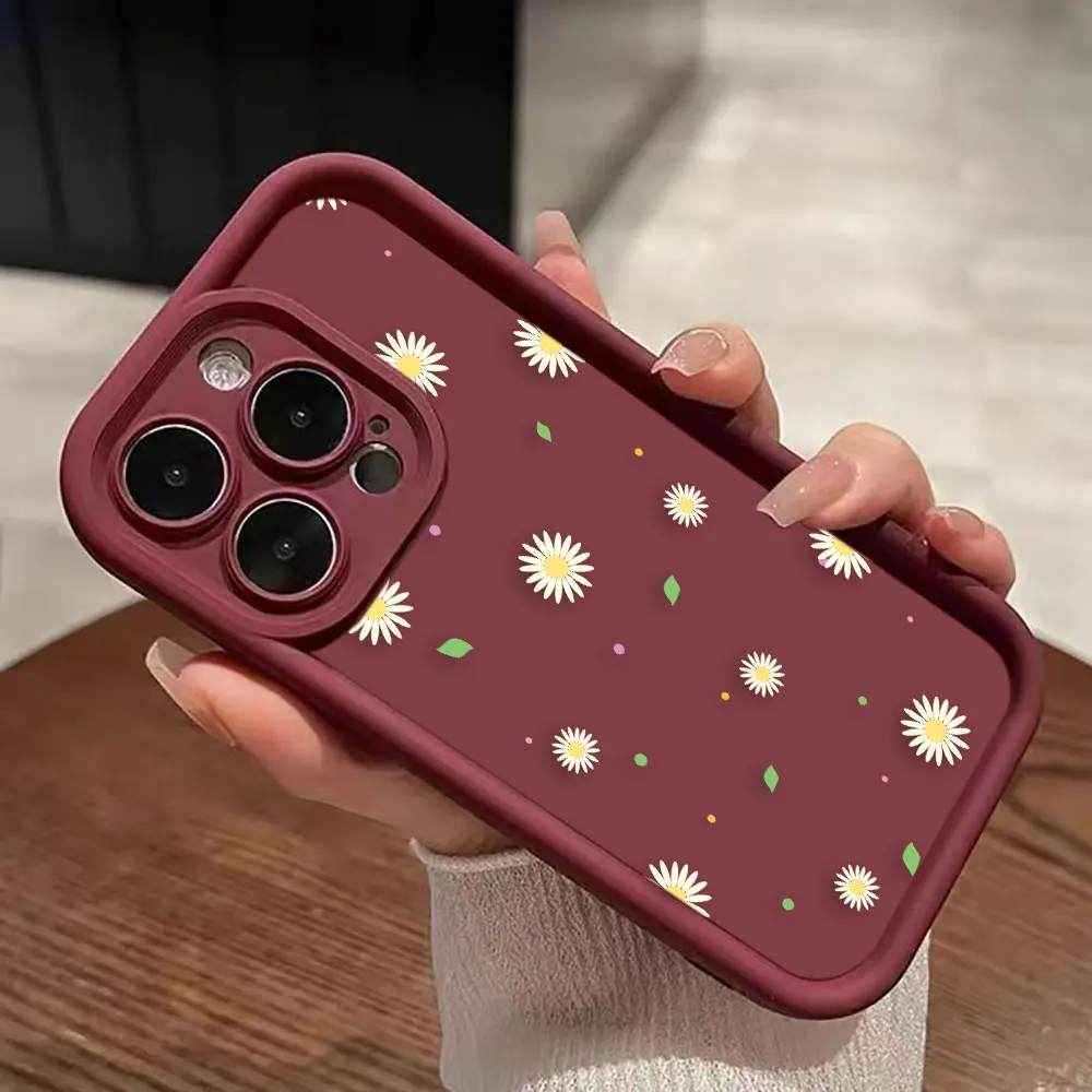 Pretty Floral Chrysanthemums Luxtury Phone Case For OPPO RENO 3 4 5 6 6Z 7 7Z 8 8T 8Z 10 11 PRO PLUS 4G 5G Case Funda Capa Shell