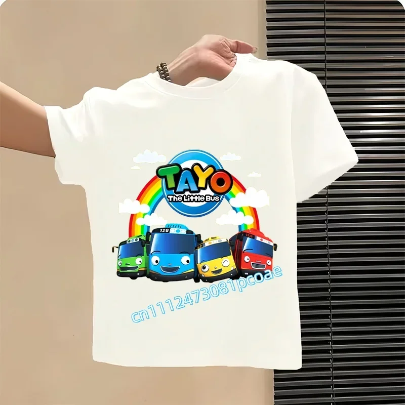 Hot Sale Tayo the Little Bus Cartoon Kids T-Shirts Girls Clothes Baby Boys T shirt Summer Short Sleeve Children Tops,ooo5837