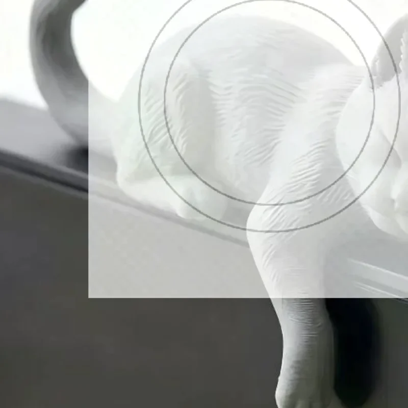 3D Printed Lazy Cat Monitor Edge Ornament Aesthetic Desktop Decor for Gaming Room Office Perfect Gift for Cat Owners