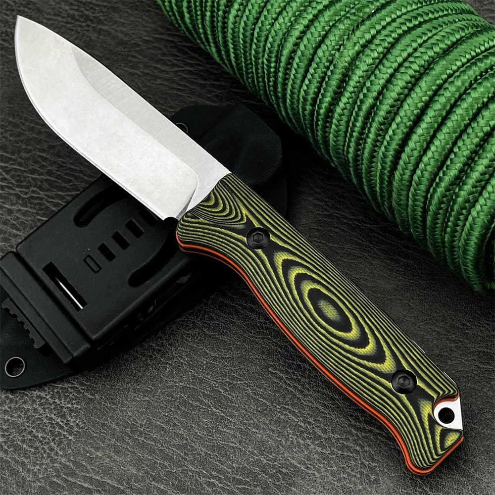 

Нож с фиксированным клинком BM 15002, стальной клинок из стали 8Cr13Mov, рукоятка G10, тактический нож для самообороны, охоты и выживания на открытом воздухе