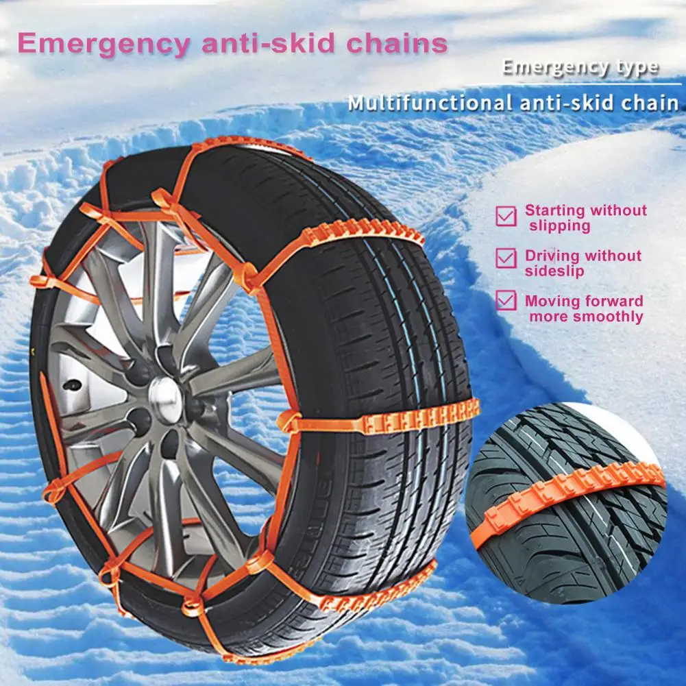 

Car Tire Chain Set Easy Installation Tire Chain Universal Suv Truck Auto Tire Wheel Anti-slip Security Chain 12pcs for Safe