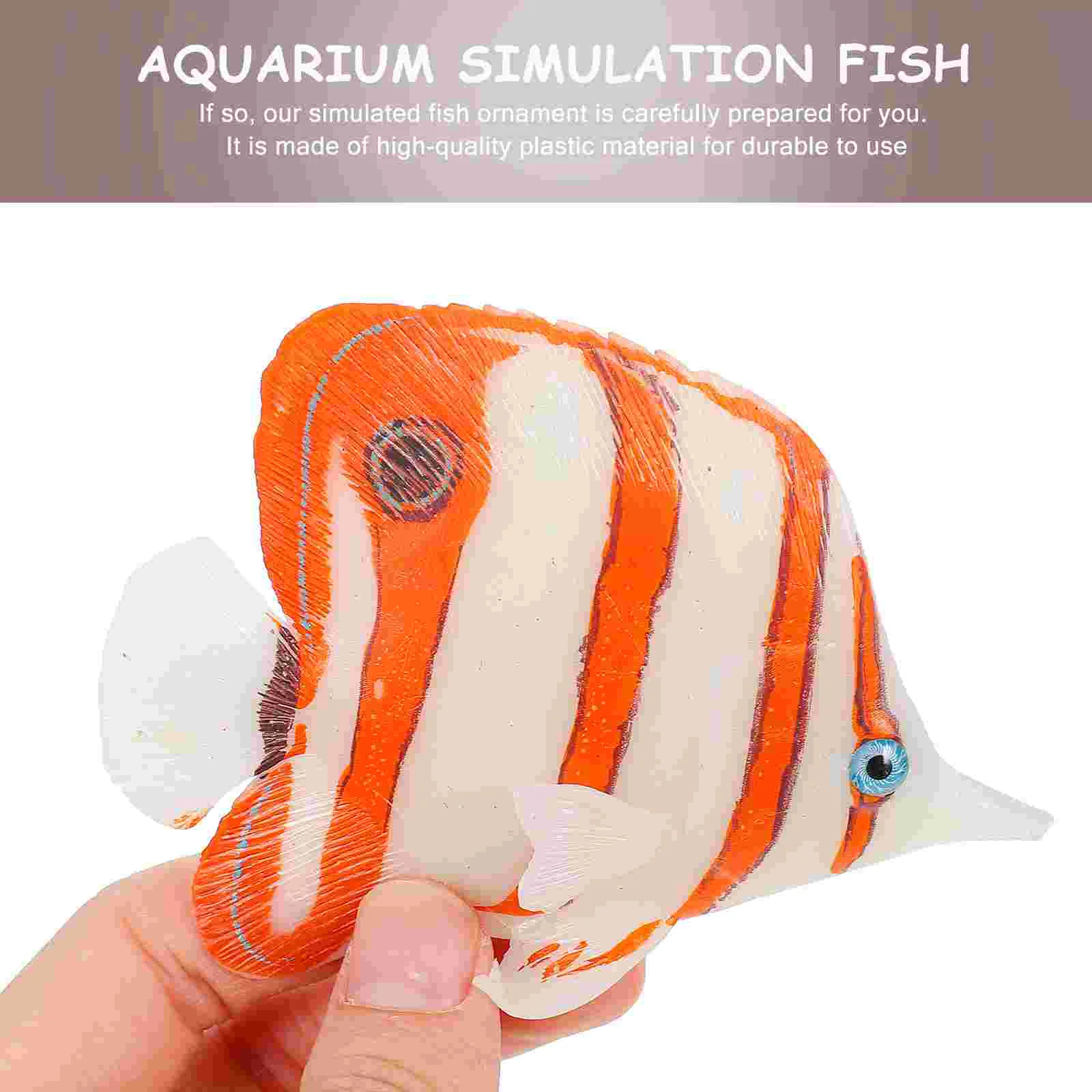 Aquarium Artificial Fish Decor Miniature Animal Figurines Plastic Moving Decoration