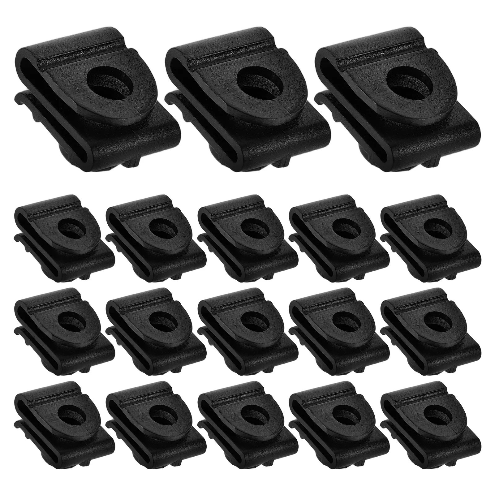 

20pcs Automotive Clips Fixing Buckle Guard Plate Fastener Black Plastic Bumper Cover Clip Easy Installation