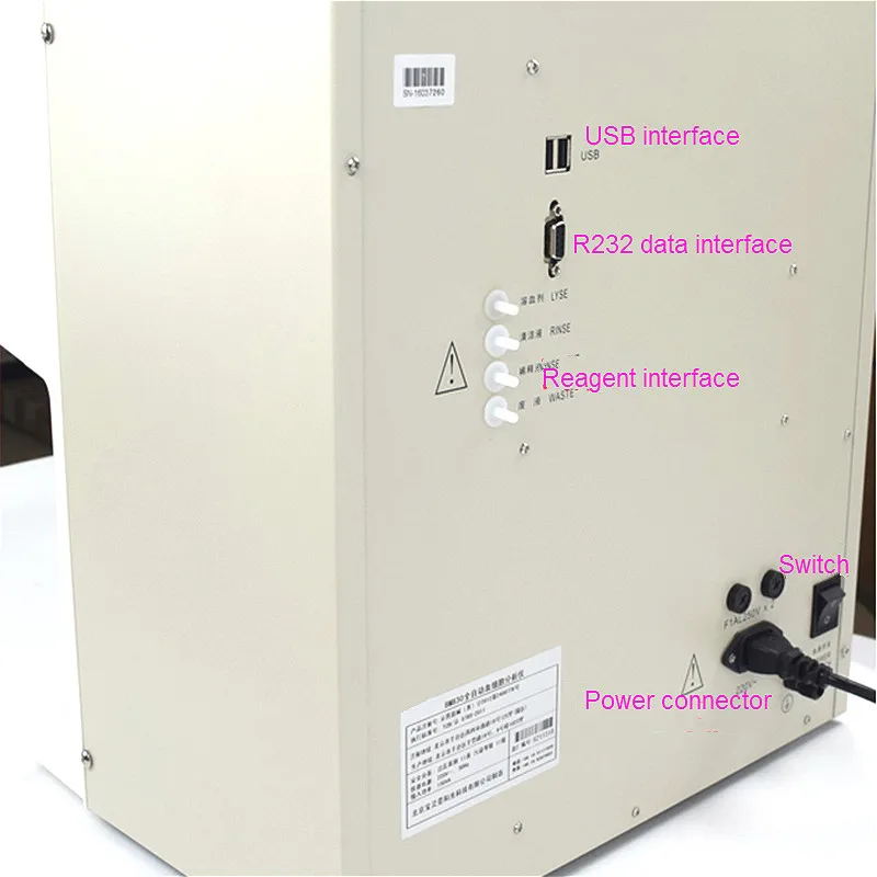 Biochemistry Analyzer 3 Part Auto Hematology Analyzer Blood Cell Counter for Human Use Blood Routine Automatic Hemocytometer