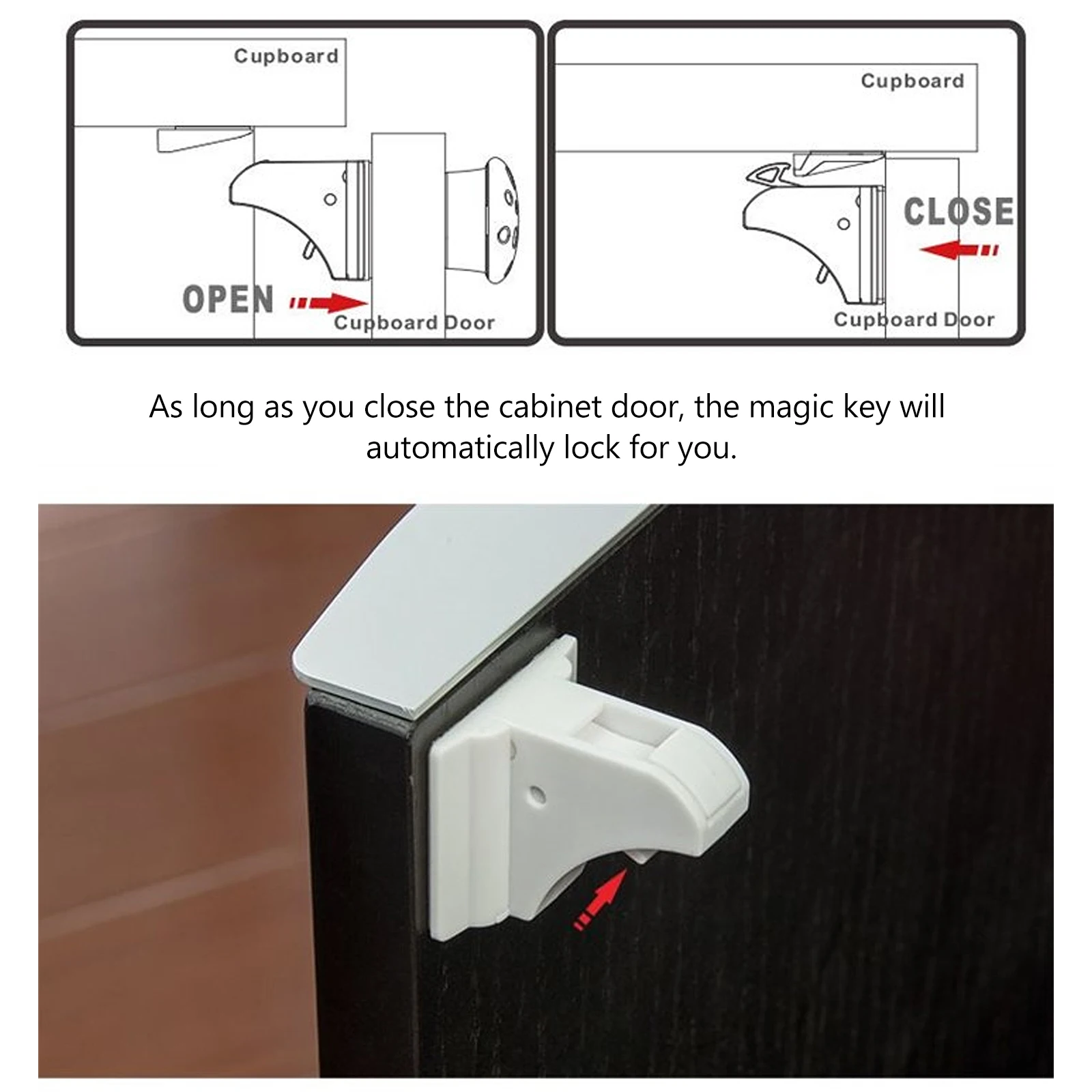 

10Pcs Child Safety Magnetic Cabinet Locks Baby Proof Drawer Locks Adhesive for Childproofing Cabinets Drawers Cabinet Lock
