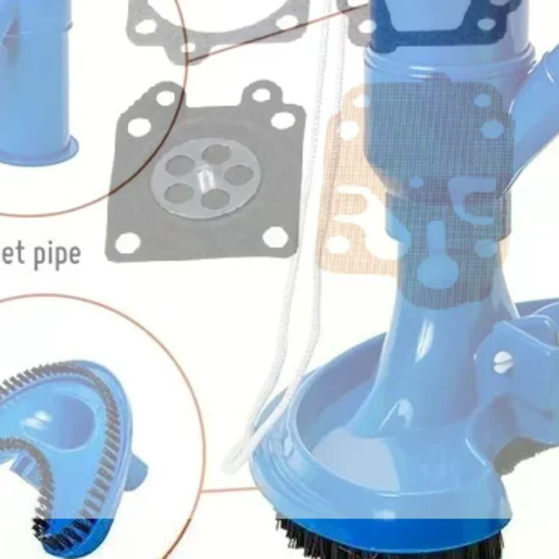 Swimming Pool Vacuum Cleaner Easy Assemble Strong Suction with Telescopic Aluminum Pole for Courtyard Small Pool Clean