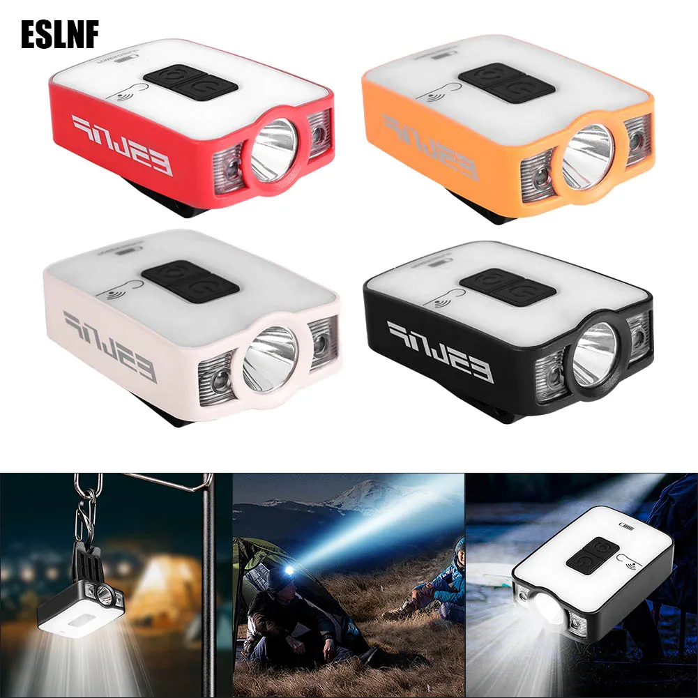 1PCS Mini LED Head Lantern Sensor Headlamp Flashlight Cap Clip On Light Headlights Portable Outdoor Camping Head Lamp     2024