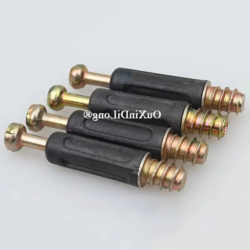 Brand New 200PCS 3 in 1 Furniture Connecting Rods 40/43mm Cupboard Wardrobe Combination Furniture Splicing Connect Screws Bolts