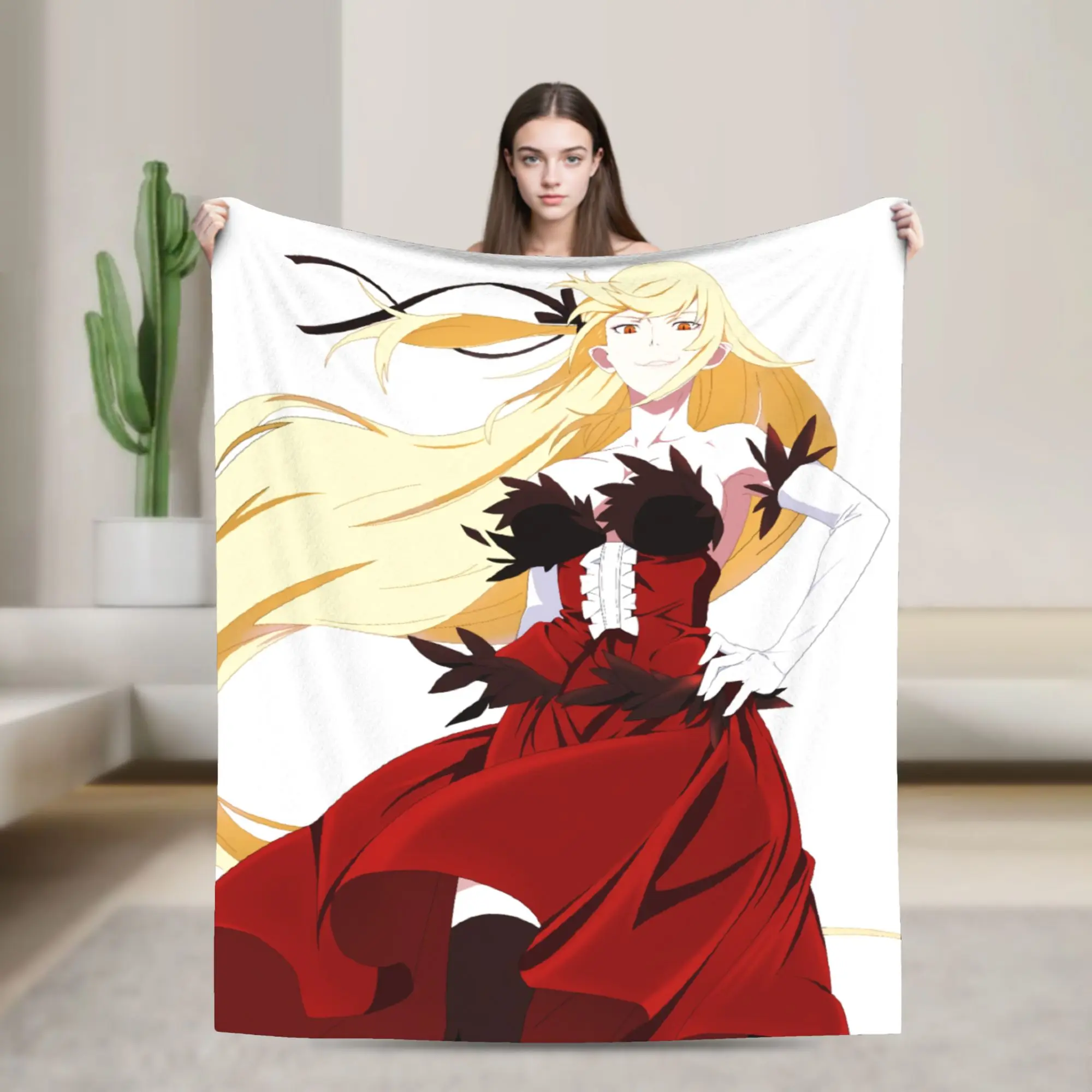 Shinobu Oshino Print Blanket For Men Women Super Soft Cozy  Throw Blankets for Living Room 50x60 Inches Multi-size