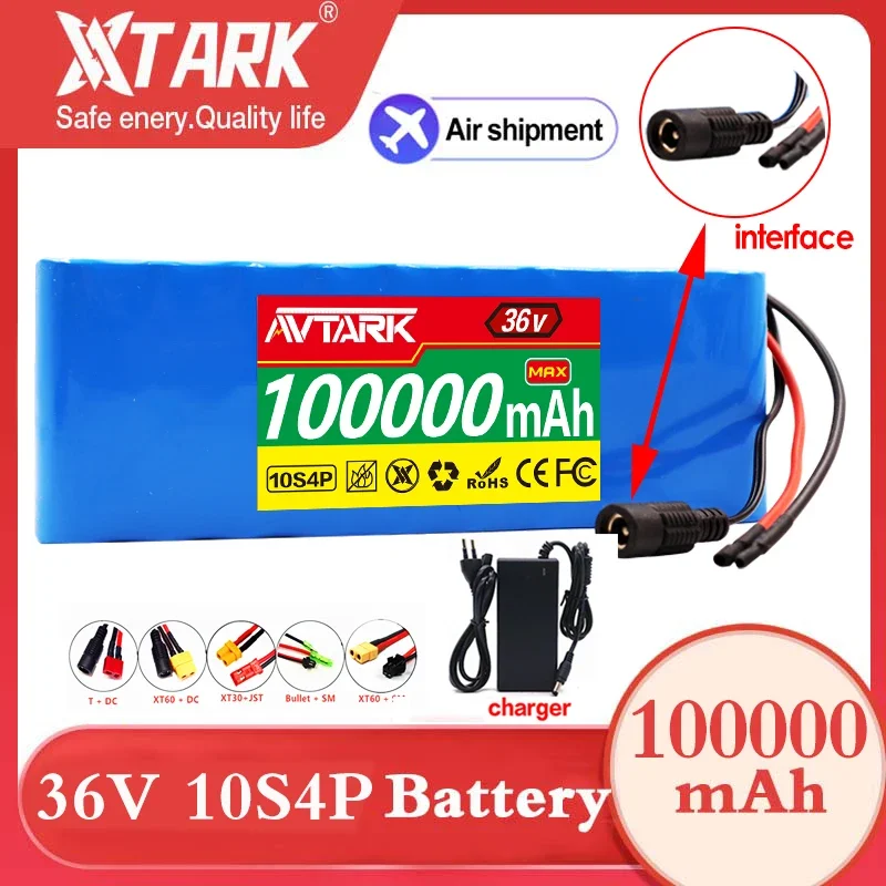 10S4P 36V 60Ah Battery ebike battery pack 18650 Li-Ion Batteries 350W 500W For High Power electric scooter Motorcycle Scooter